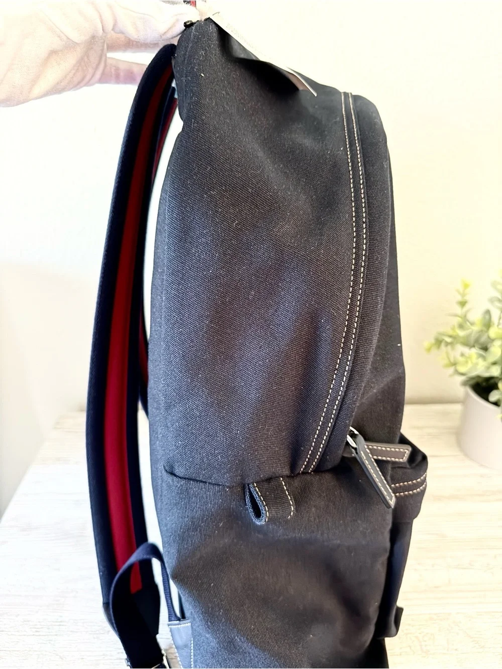 New Gucci men medium canvas travel backpack